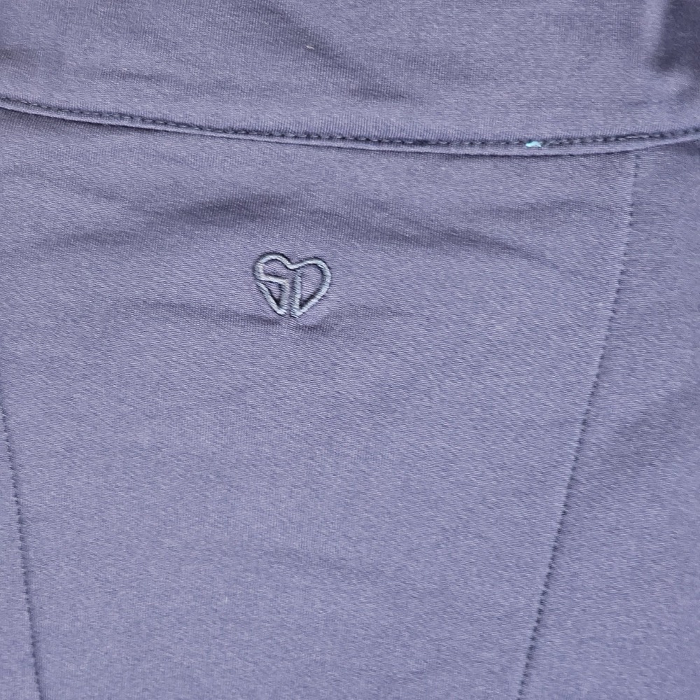 Straight Down Jacket Women's XL Blue Fleece Lined Casual Long Sleeve Full Zip - Picture 3 of 10